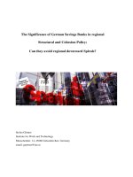 Tài liệu The Significance of German Savings Banks in regional Structural and Cohesion Policy: Can they avoid regional downward Spirals? pdf
