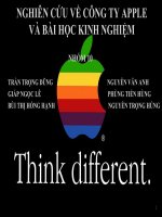 NGHIÊN CỨU VỀ CÔNG TY APPLE VÀ BÀI HỌC KINH NGHIỆM