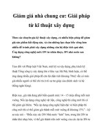 Tài liệu Giảm giá nhà chung cư: Giải pháp từ kĩ thuật xây dựng docx