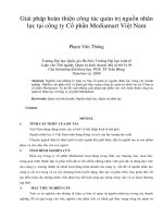 Giải pháp hoàn thiện công tác quản trị nguồn nhân lực tại công ty cổ phần mediamart việt nam