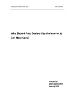 Tài liệu Why Should Auto Dealers Use the Internet to Sell More Cars? ppt
