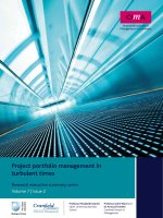 Project portfolio management in turbulent times