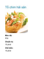 Tài liệu Tổ chim hải sản pptx