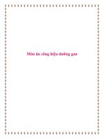 Tài liệu Món ăn công hiệu dưỡng gan pdf