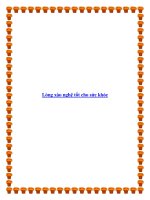 Tài liệu Lòng xào nghệ tốt cho sức khỏe docx