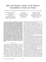 Tài liệu Static and Dynamic Analysis of the Internet’s Susceptibility to Faults and Attacks docx