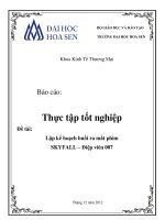 lập kế hoạch buổi ra mắt phim skyfall – điệp viên 007