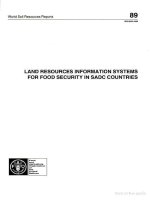 Tài liệu land resources information systems for food security in sadc countries ppt