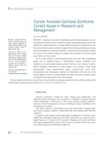 Tài liệu Cancer Anorexia-Cachexia Syndrome: Current Issues in Research and Management ppt