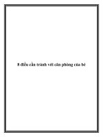 Tài liệu 8 điều cần tránh với căn phòng của bé docx