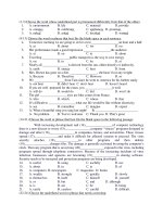 Tài liệu Đề Thi Thử Vào Lớp 10 Tiếng Anh 2013 - Phần 1 - Đề 8 ppt