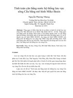 Tính toán cân bằng nước hệ thống lưu vực sông cầu bằng mô hình mike basin