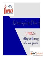 Tài liệu Những vấn đề chung về kế toán quản trị pdf