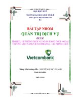 tìm hiểu hệ thống dịch vụ ngân hàng tmcp ngoại thương việt nam (vietcombank) – chi nhánh huế