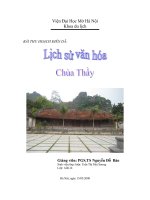lịch sử văn hóa chùa tây