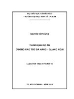 Thẩm định dự án đường cao tốc Đà Nẵng - Quãng Ngãi