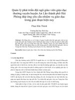 Quản lý phát triển đội ngũ giáo viên giáo dục thường xuyên huyện an lão thành phố hải phòng đáp ứng yêu cầu nhiệm vụ giáo dục trong giai đoạn hiện nay
