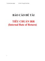 Bài báo cáo Tiêu chuẩn IRR
