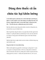 Tài liệu Dùng đơn thuốc cũ ẩn chứa tác hại khôn lường pptx