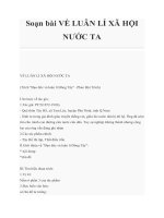 Tài liệu Soạn bài VỀ LUÂN LÍ XÃ HỘI NƯỚC TA pptx