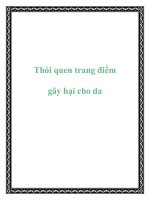 Tài liệu Thói quen trang điểm gây hại cho da pptx