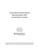 Tài liệu Incorporating International Financial Reporting Standards (IFRS) into Intermediate Accounting ppt