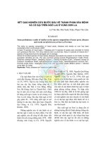 Tài liệu Kết quả nghiên cứu bước đầu về thanh phần sâu bệnh và cỏ dại trên ngô lai ở vùng Sơn La doc