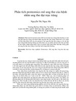 Phân tích proteomics mô ung thư của bệnh nhân ung thư đại trực tràng