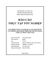 giải pháp nâng cao dịch vụ sau bán hàng của phòng bảo hành thiết bị chuyên dụng công ty sony việt nam