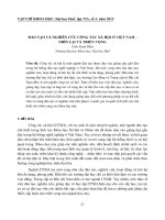 Tài liệu ĐÀO TẠO VÀ NGHIÊN CỨU CÔNG TÁC XÃ HỘI Ở VIỆT NAM NHÌN LẠI VÀ TRIỂN VỌNG ppt