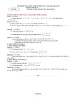 Tài liệu ĐỀ KIỂM TRA CHẤT LƯỢNG HỌC KỲ I. Năm học 2012-2013 Môn thi: TOÁN 10 pdf