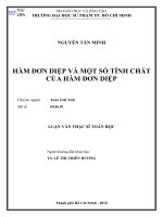 hàm đơn diệp và một số tính chất của hàm đơn diệp