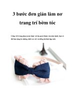 Tài liệu 3 bước đơn giản làm nơ trang trí bờm tóc ppt
