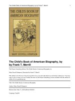 Tài liệu The Child''''s Book of American Biography pdf