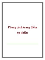 phong cach trang diem tu nhien