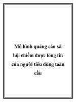Tài liệu Mô hình quảng cáo xã hội chiếm được lòng tin của người tiêu dùng toàn cầu pptx