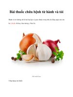 Tài liệu Bài thuốc chữa bệnh từ hành và tỏi ppt