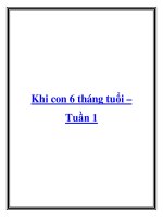 Tài liệu Khi con 6 tháng tuổi – Tuần 1 docx