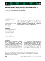 Tài liệu Báo cáo khoa học: Neuronal growth-inhibitory factor (metallothionein-3): structure–function relationships docx