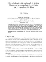 Rèn kỹ năng tri giác ngôn ngữ và tái hiện hình tượng trong dạy học thơ trữ tình ở lớp 11 trung học phổ thông