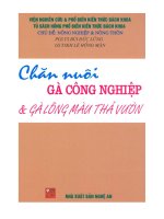 Tài liệu Chăn nuôi gà công nghiệp và gà lông màu thả vườn pdf