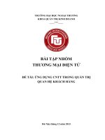Ứng dụng CNTT trong quản trị quan hệ khách hàng