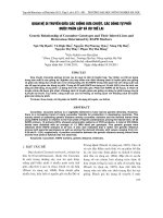 Tài liệu QUAN HỆ DI TRUYỀN GIỮA CÁC GIỐNG DƯA CHUỘT, CÁC DÒNG TỰ PHỐI ĐƯỢC PHÂN LẬP VÀ ƯU THẾ LAI ppt