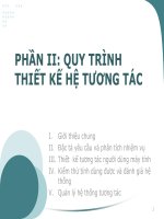Tài liệu PHẦN II: QUY TRÌNH THIẾT KẾ HỆ TƯƠNG TÁC pdf