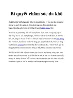 Tài liệu Bí quyết chăm sóc da khô doc