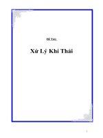 Tài liệu Đồ án môn học - Kỹ thuật xử lý khí thải ppt