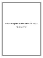 Tài liệu NHỮNG TUYỆT PHẨM BẰNG ĐỒNG MỸ THUẬT THỜI NGUYỄN pptx