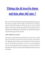 Tài liệu Thông tin di truyền được mã hóa như thế nào ? pdf