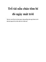 Tài liệu Trổ tài nấu cháo tôm bí đỏ ngày mát trời docx