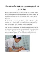 Tài liệu Tầm soát khiếm thính sớm rất quan trọng đối với trẻ sơ sinh pdf